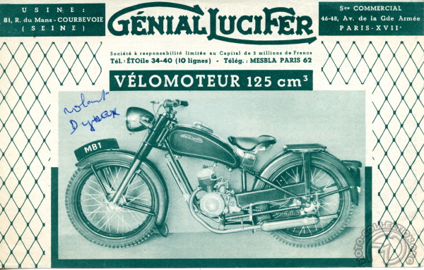 Avenue de la Grande Armée : un siècle de motos - Part II 46-Genial-Lucifer-1950s-13