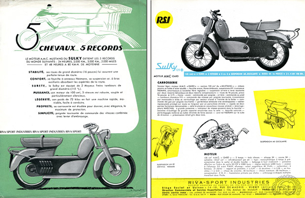 RSI RIVA SPORT MOTEUR MOTOBLOC 49 CM3 CYCLOMOTEUR PROSPECTUS
