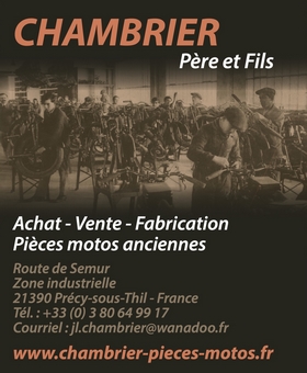 Chambrier, Père et Fils, Achat, vente en ligne et fabrication de pièces pour motos anciennes et collections