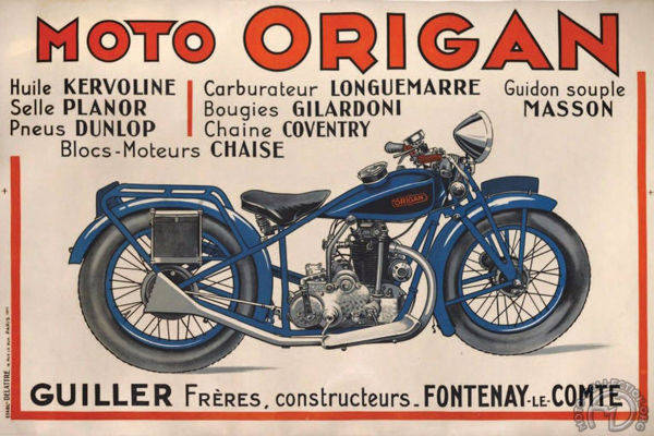 Origan - Guiller frères Chaise motocyclette motorrad motorcycle vintage classic classique scooter roller moto scooter