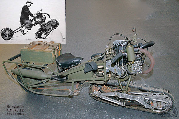 Adrien Mercier 3e Moto-chenille motocyclette motorrad motorcycle vintage classic classique scooter roller moto scooter