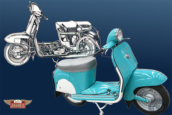 James SC-1 motocyclette motorrad motorcycle vintage classic classique scooter roller moto scooter
