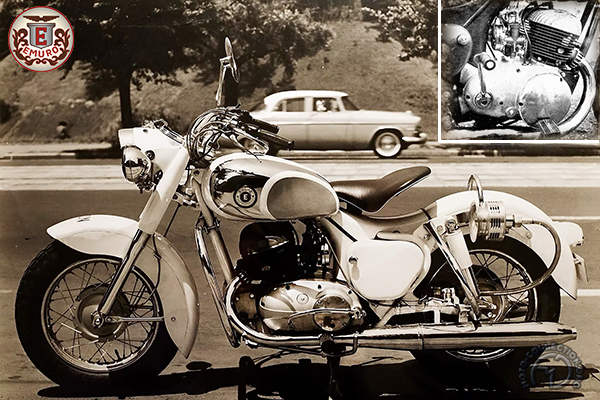 Emuro EL bicylindre motocyclette motorrad motorcycle vintage classic classique scooter roller moto scooter