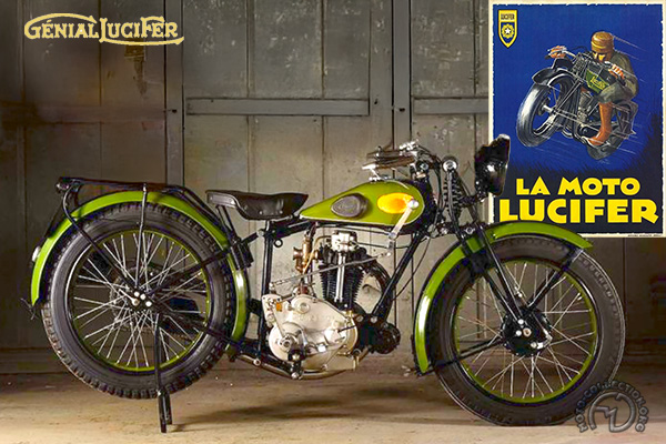 Génial Lucifer Sport Monobloc motocyclette motorrad motorcycle vintage classic classique scooter roller moto scooter