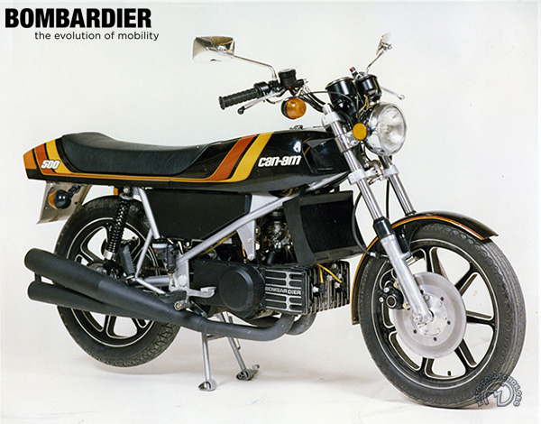 Can Am Bombardier bicylindre motocyclette motorrad motorcycle vintage classic classique scooter roller moto scooter