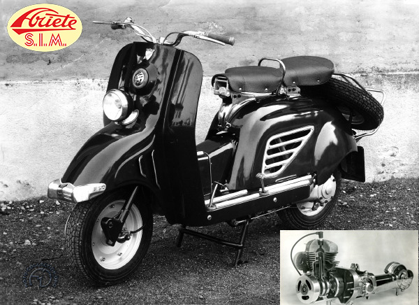 SIM Ariete motocyclette motorrad motorcycle vintage classic classique scooter roller moto scooter
