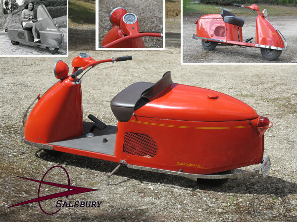 Salsbury model 85 Standard & DeLuxe motocyclette motorrad motorcycle vintage classic classique scooter roller moto scooter